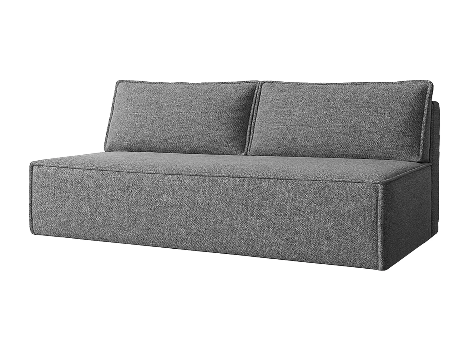 Canapé-lit DUO avec fonction couchage, tissu Verita, acier