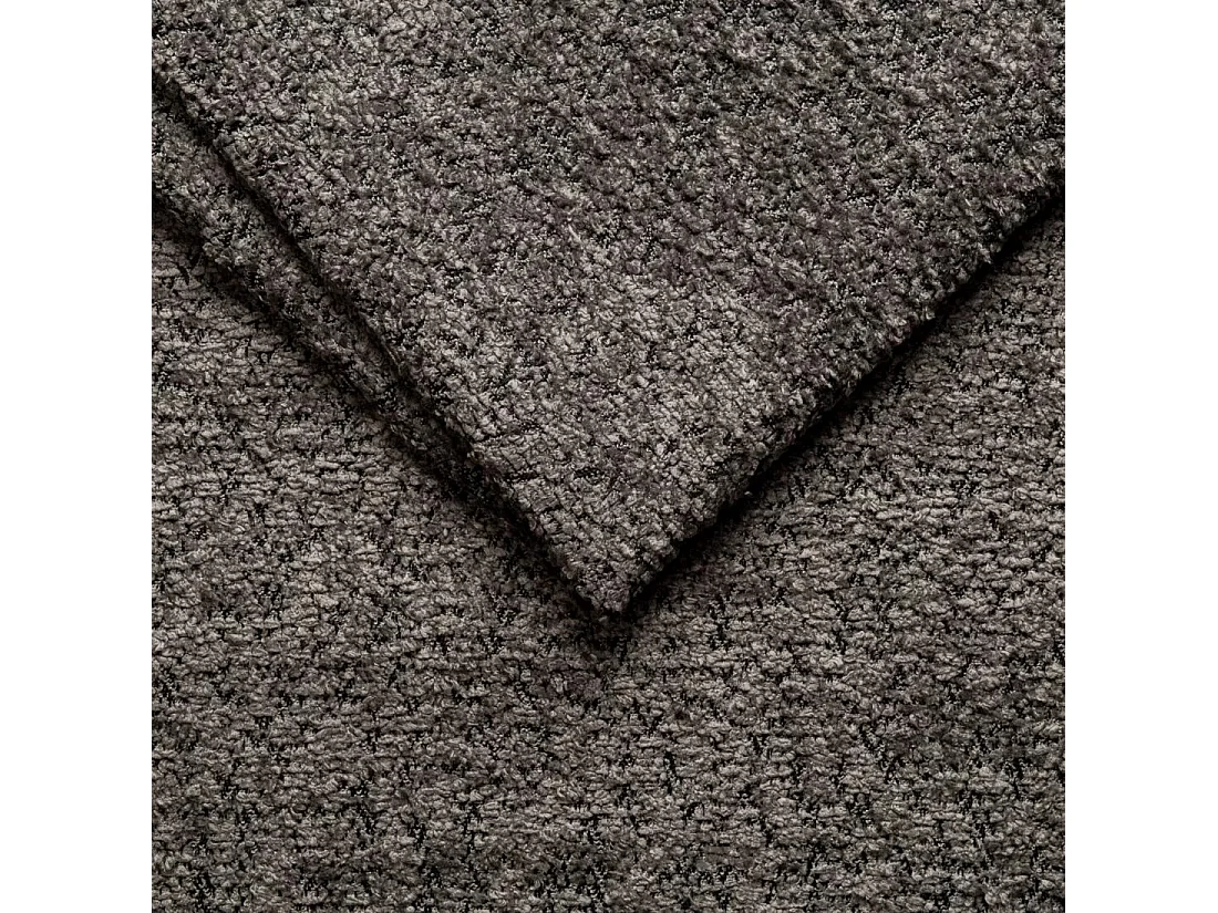 Sofa 4-Sitzer, Komfort Couch BALOO, stoff Schenille & Bouclé, Anthrazit