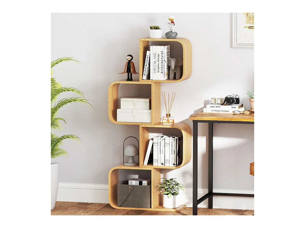 Libreria Slimline Scaffale verticale in bambù