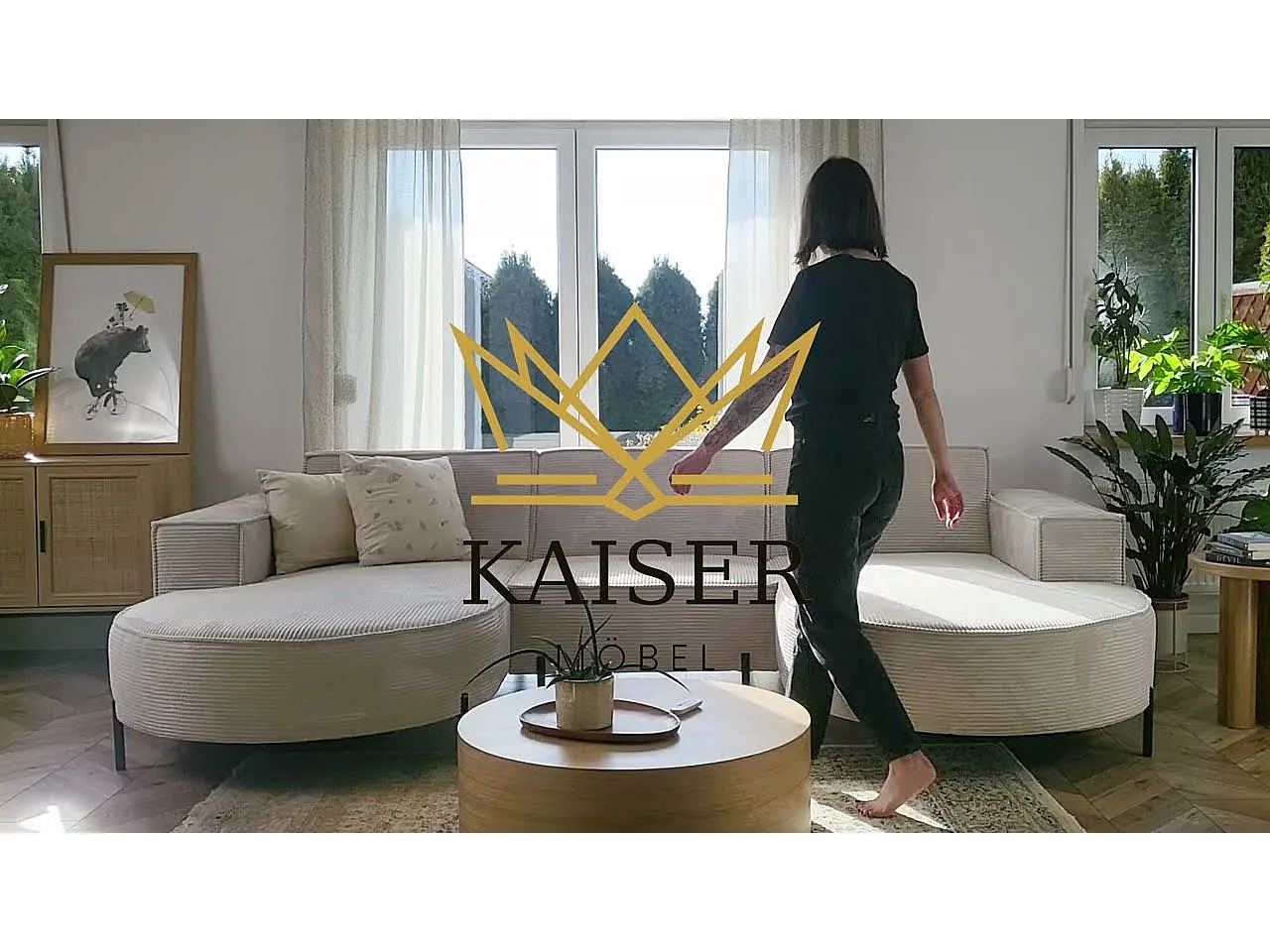 Hoekbank, Sofa Designer Modena U Pure stof Poso Copper