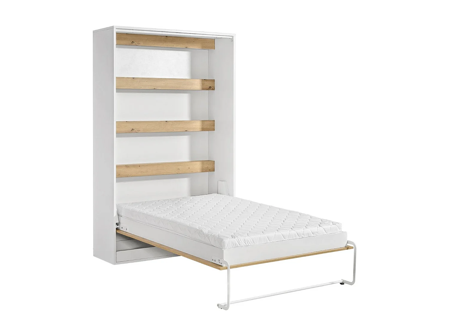 Schrankbett Perfekt 120x200 ein vertikales, das Design und Funktionalität vereint Eiche + Schwarz