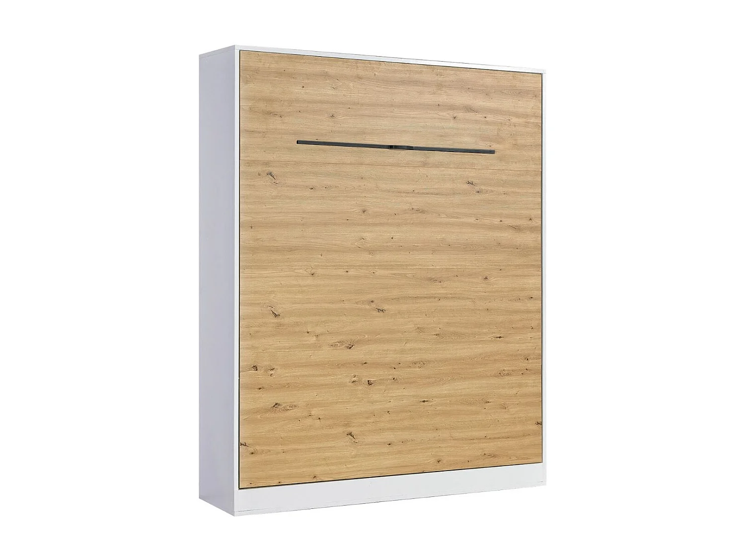 Letto guardaroba verticale perfetto 160x200 che unisce design e funzionalità con materasso in rovere + nero