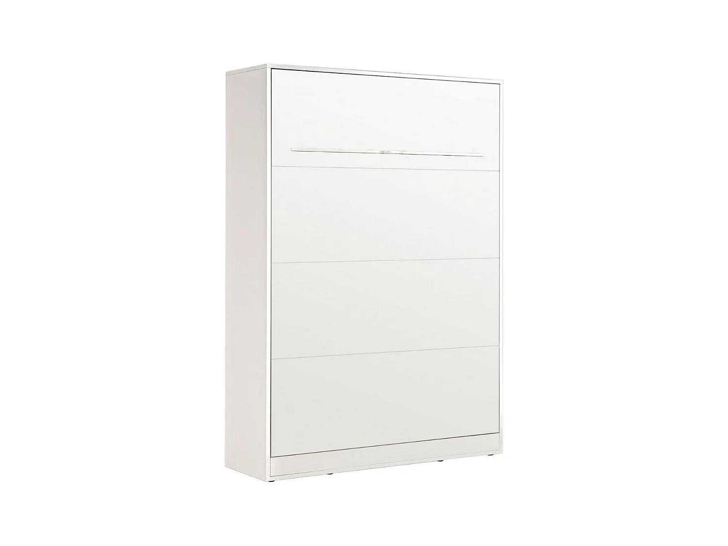 Lit escamotable Perfect 140x200 un vertical qui allie design et fonctionnalité Blanc