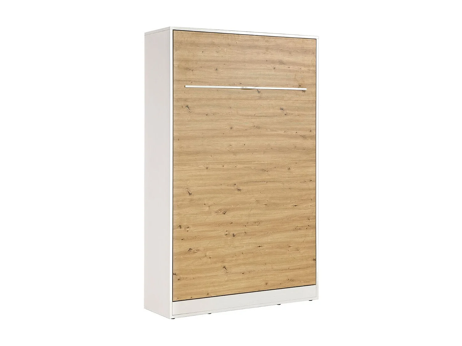 Schrankbett Perfekt 120x200 ein vertikales, das Design und Funktionalität vereint Eiche + Weiß
