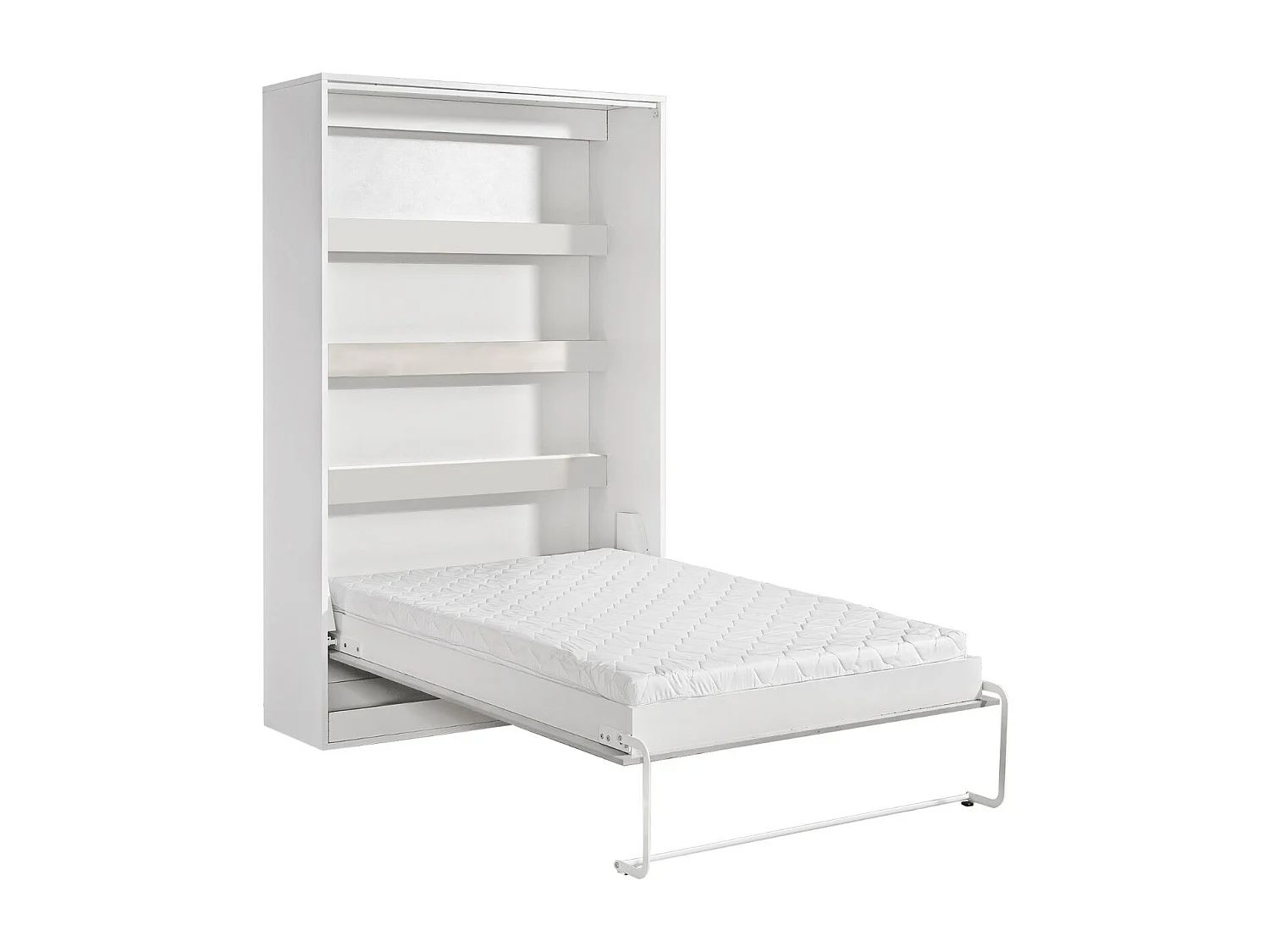 Letto guardaroba verticale perfetto 120x200 che unisce design e funzionalità con materasso bianco