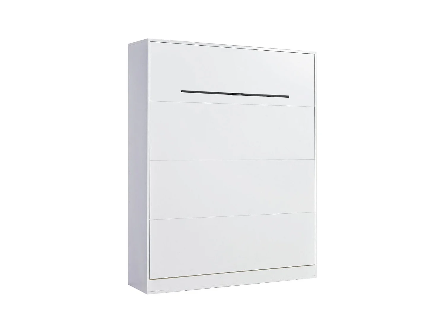 Lit escamotable Perfect 160x200 un vertical qui allie design et fonctionnalité Blanc + Noir