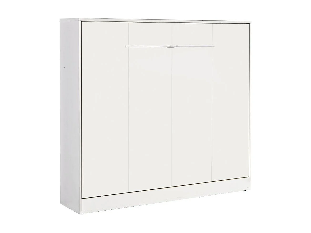 Letto a scomparsa Perfect 160x200 orizzontale che unisce design e funzionalità con materasso Bianco