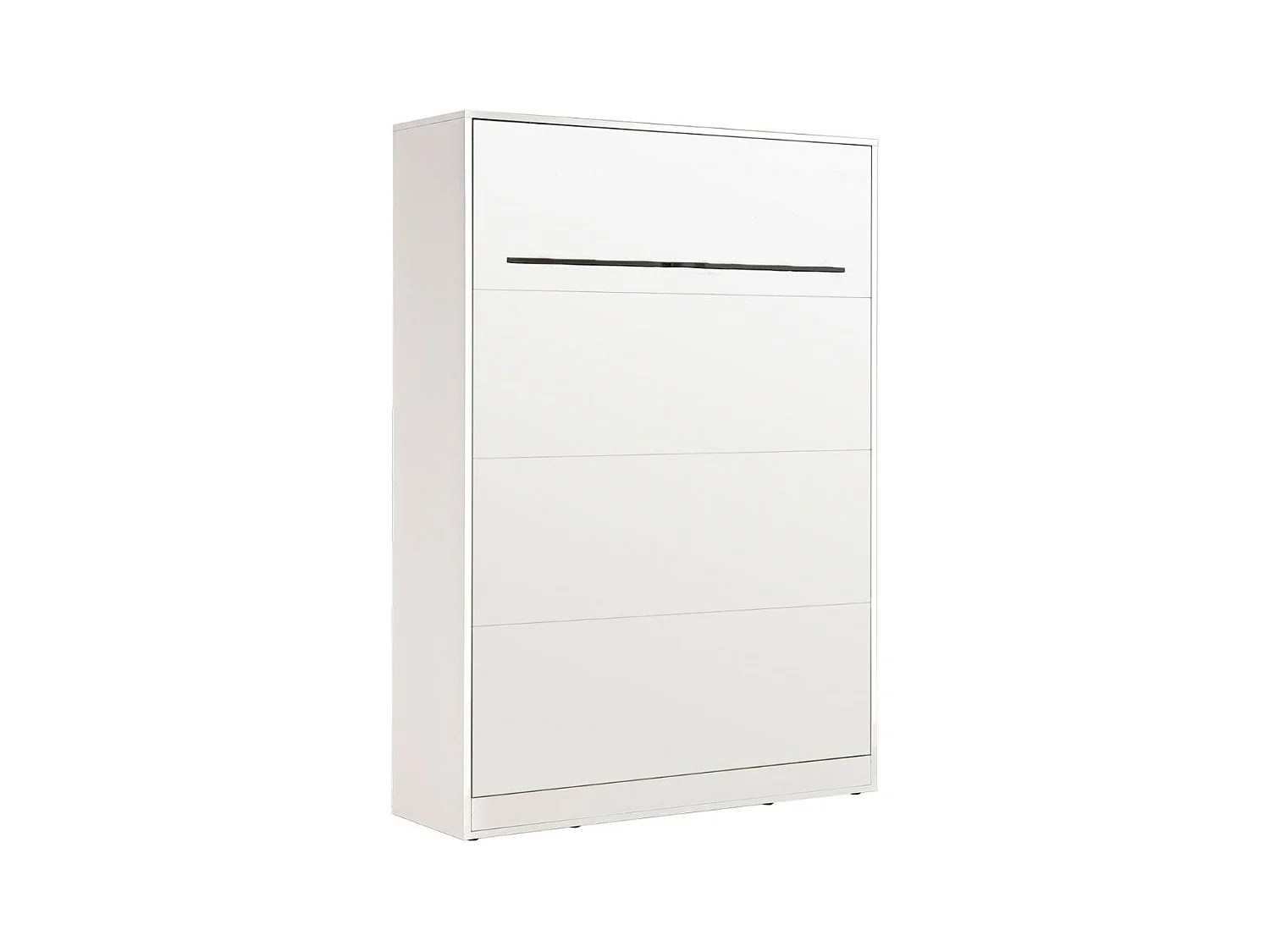 Lit armoire vertical parfait 140x200 qui allie design et fonctionnalité avec matelas blanc+noir
