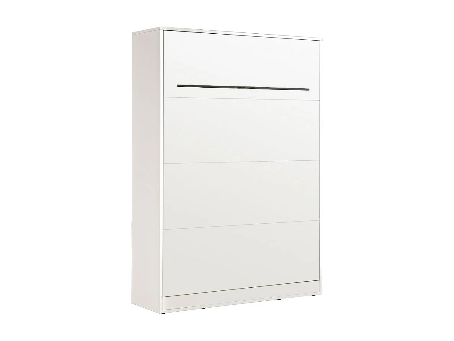 Lit armoire vertical parfait 140x200 qui allie design et fonctionnalité avec matelas blanc+noir