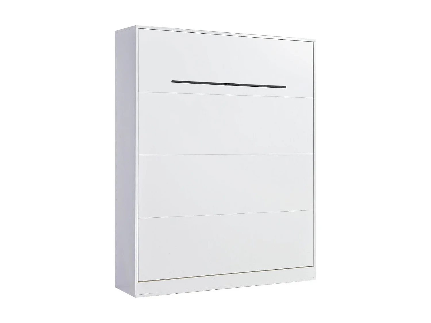 Letto guardaroba verticale perfetto 160x200 che unisce design e funzionalità con materasso Bianco+Nero