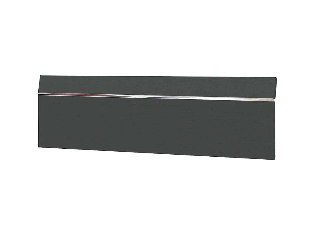 Bett in Dunkelgrau und Chromfarben Vierfußgestell aus Metall