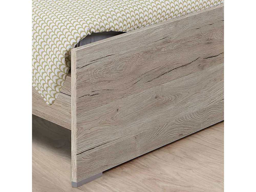 Jugendzimmerbett Made in Germany Eiche San Remo und Weiß