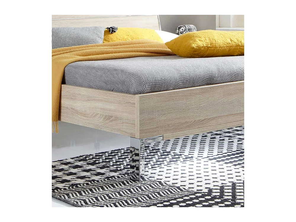 Bett in Eiche Sägerau modern