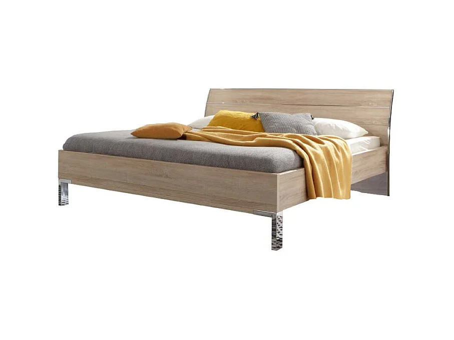 Bett in Eiche Sägerau modern