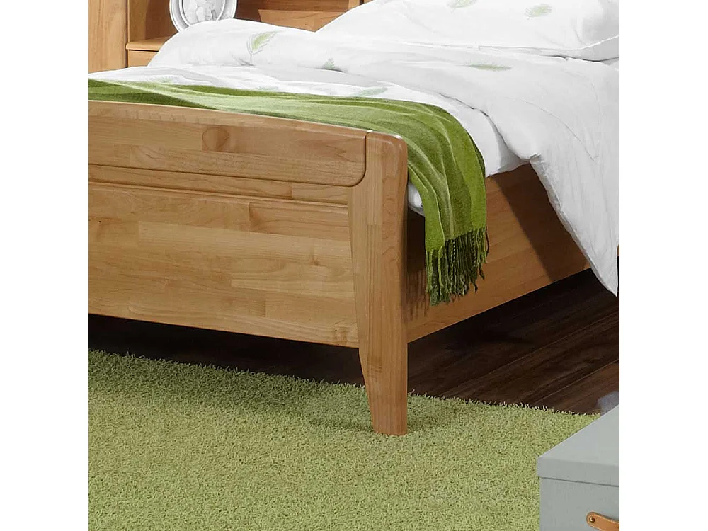 Holzbett aus Erle Teilmassiv ohne Matratze