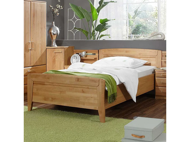 Holzbett aus Erle Teilmassiv ohne Matratze