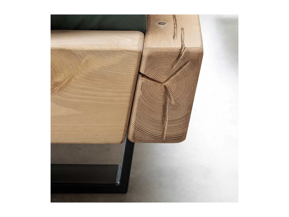 Factory Massivholz Bett aus Kiefer und Metall Bügelgestell