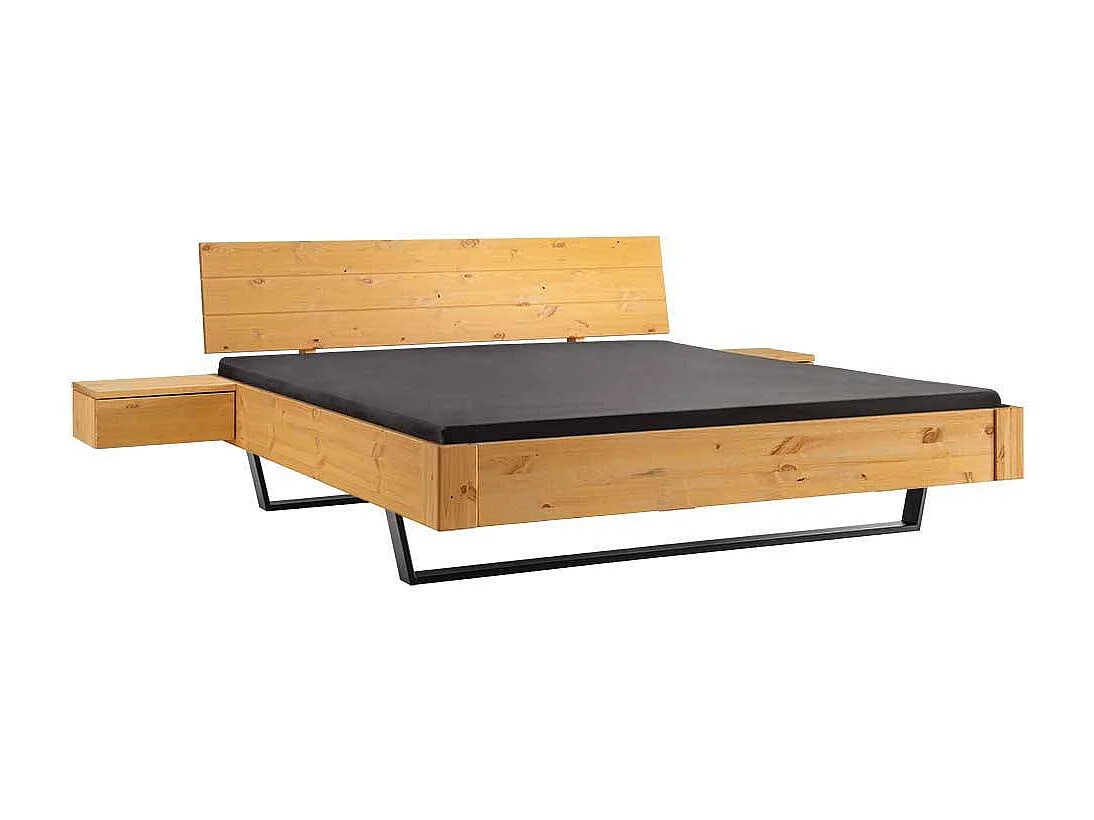 Doppelbett Kufenbett aus Kiefer Massivholz gelaugt