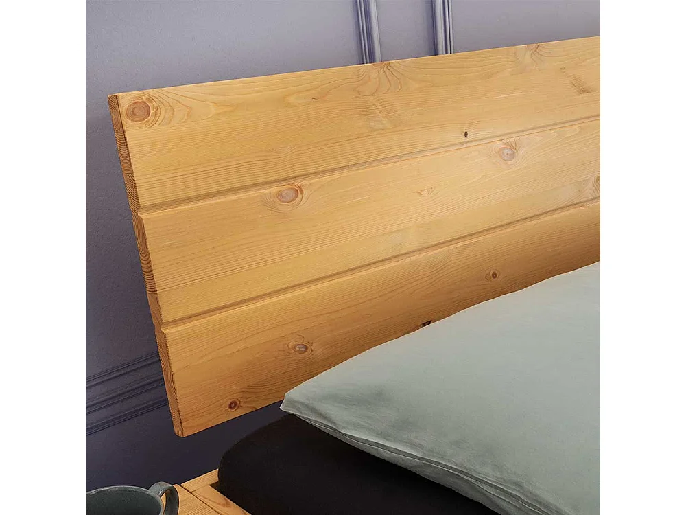 Doppelbett Kufenbett aus Kiefer Massivholz gelaugt