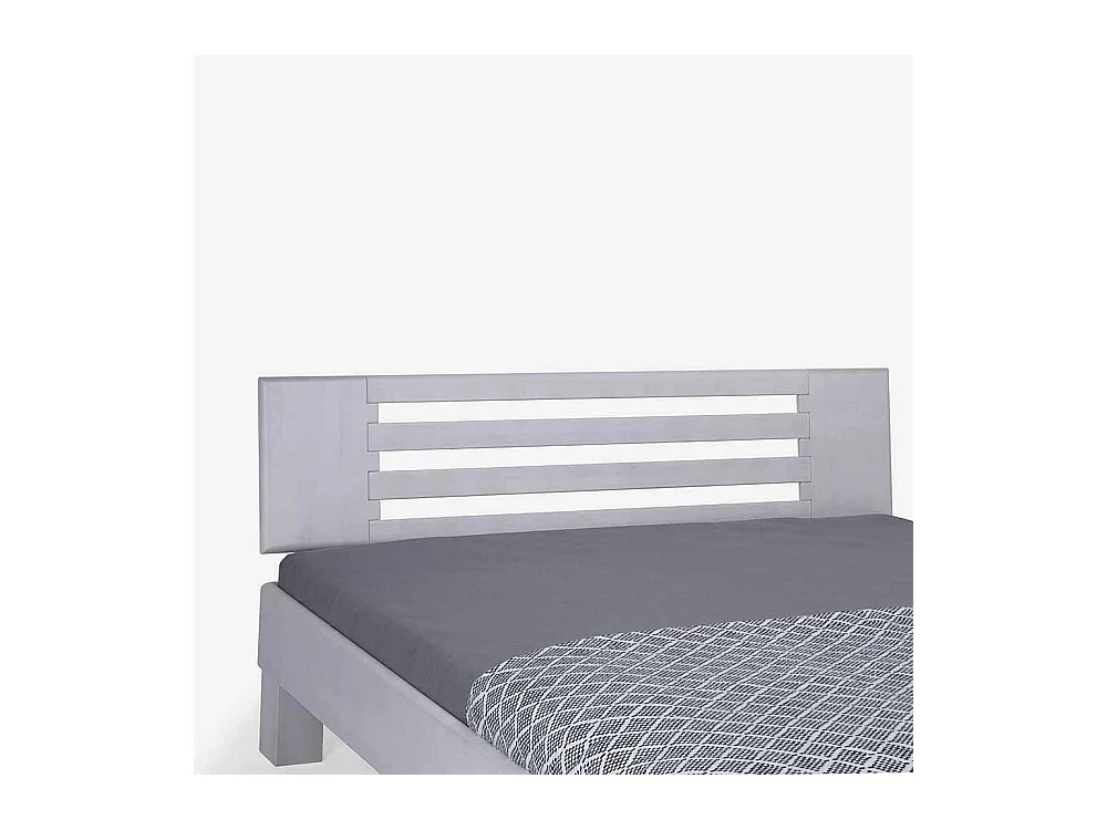 Holzbett in Weiß Buche Massivholz