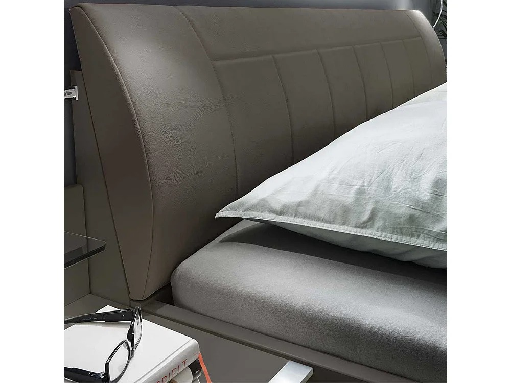 Doppelbett Bettgestell in Braun mit 48 cm Einstiegshöhe