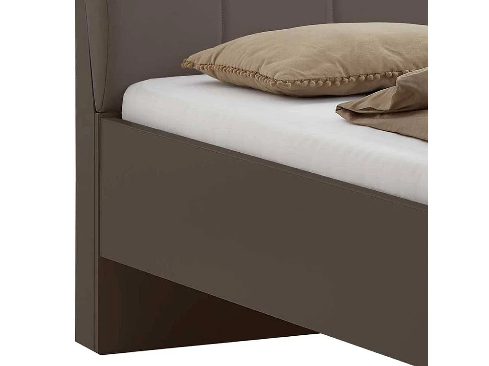 Doppelbett Bettgestell in Braun mit 48 cm Einstiegshöhe