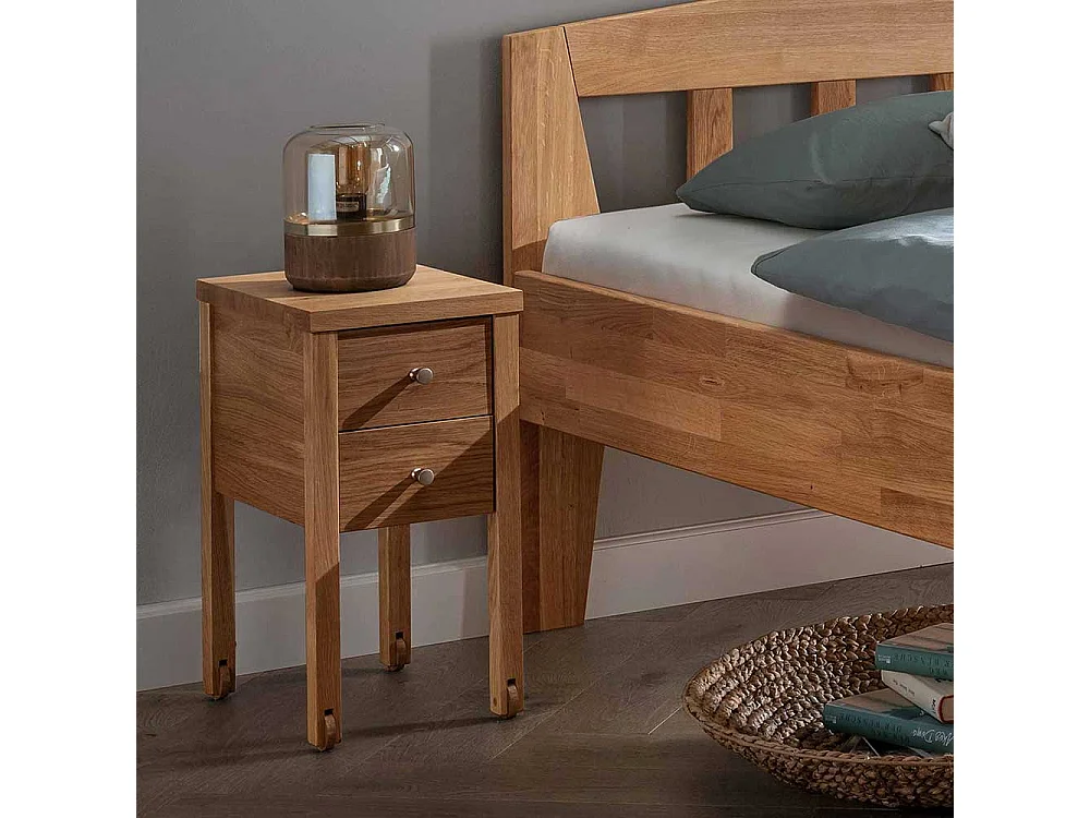 Einzelbett Holzbett geölt aus Massivholz