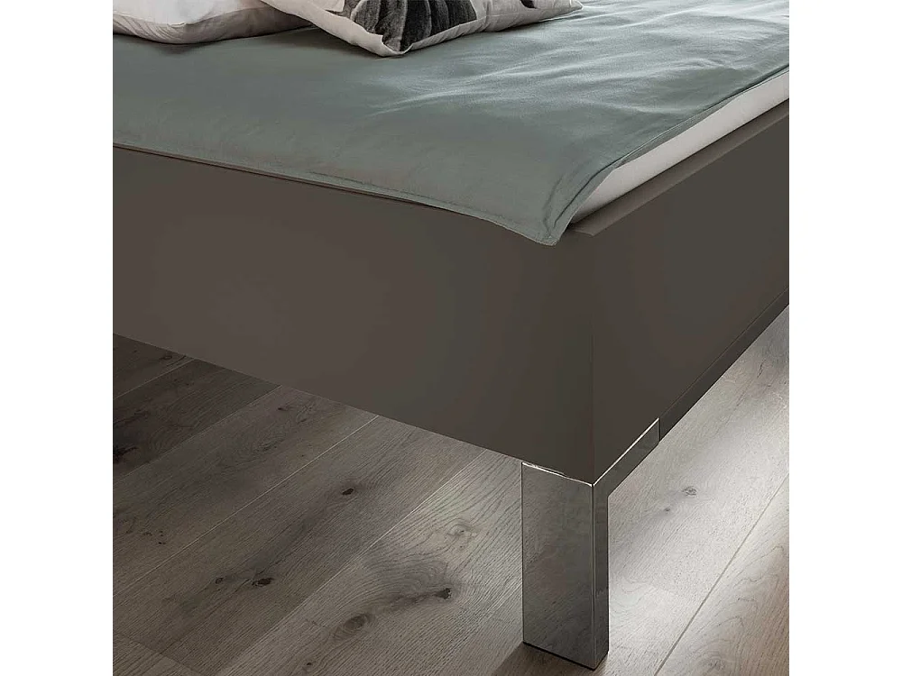Doppelbett Bettgestell in Braun mit 48 cm Einstiegshöhe