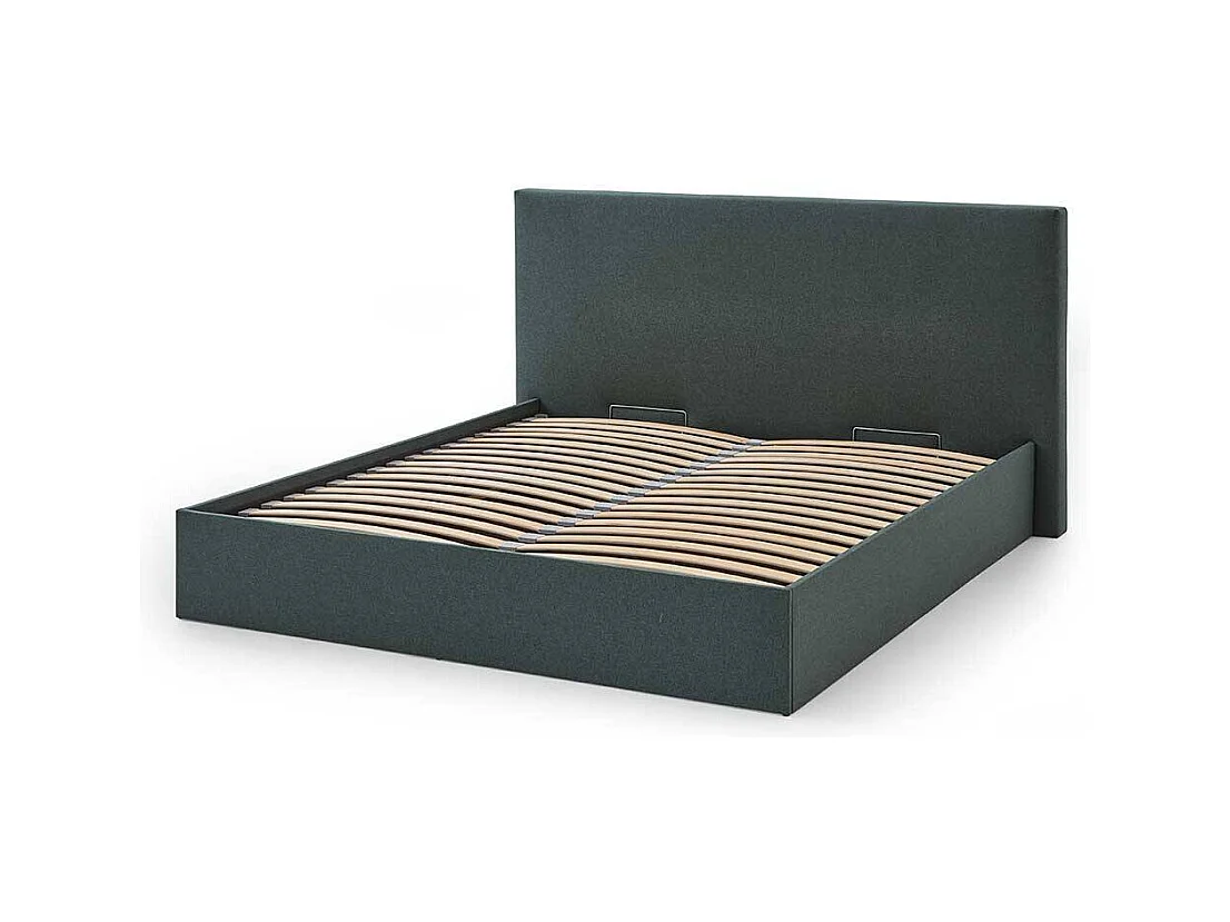 Doppelbett Polster Dunkelgrün Stoff 160x200 cm 180x200 cm