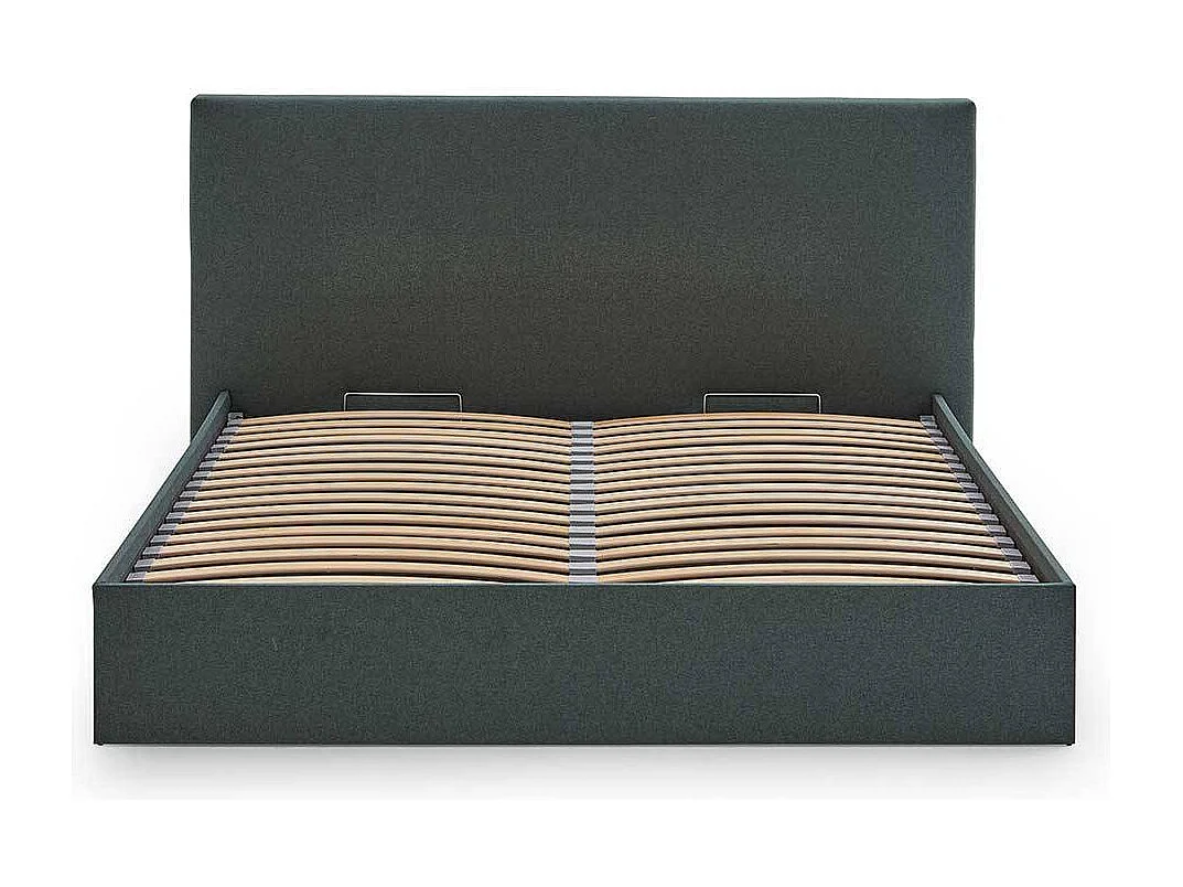 Doppelbett Polster Dunkelgrün Stoff 160x200 cm 180x200 cm