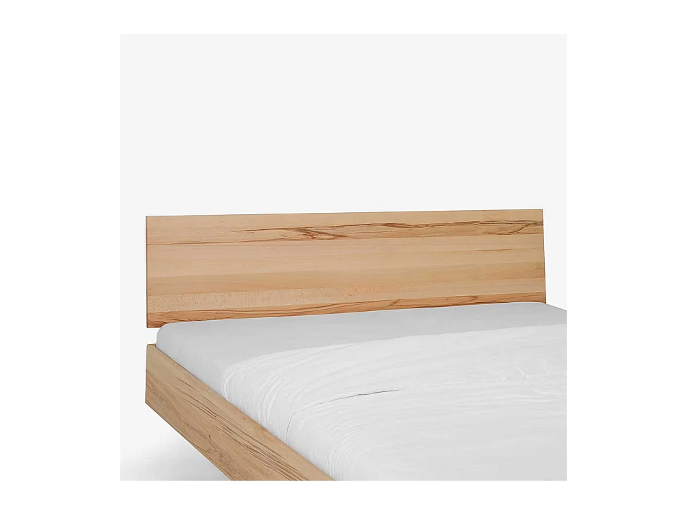 Doppelbett aus Kernbuche massiv modern (dreiteilig)