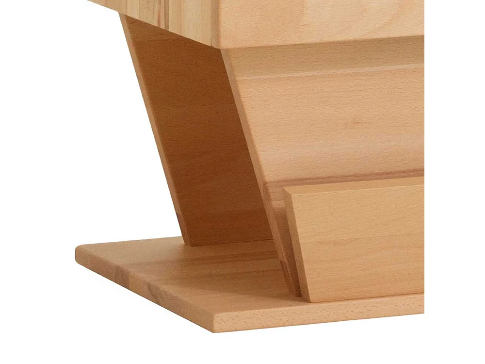 Doppelbett aus Kernbuche massiv modern (dreiteilig)