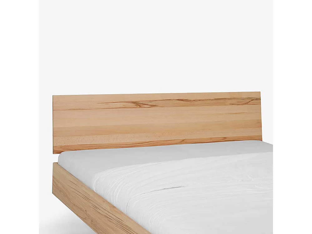 Doppelbett aus Kernbuche massiv modern (dreiteilig)