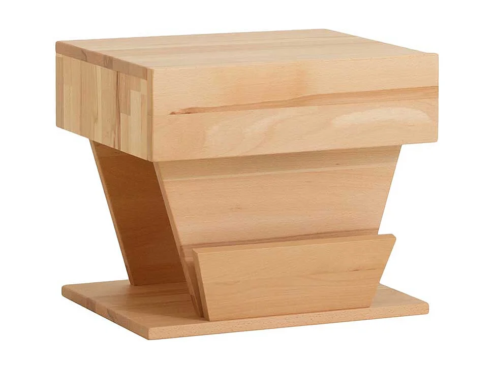 Doppelbett aus Kernbuche massiv modern (dreiteilig)