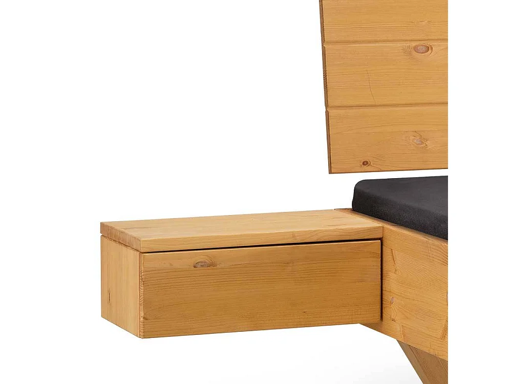 Doppelbett Massivholzbett auf Kufen in Kiefer Laugenfarben