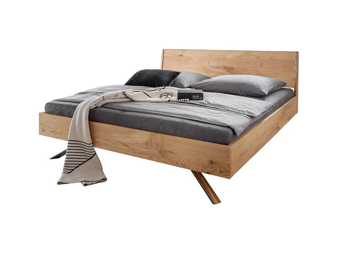 Massivholzbettgestell Echtholzbett geölt in Wildeichefarben