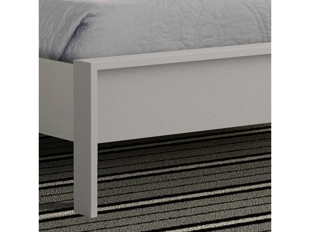 Bettgestell Doppelbett in Weiß pulverbeschichtet