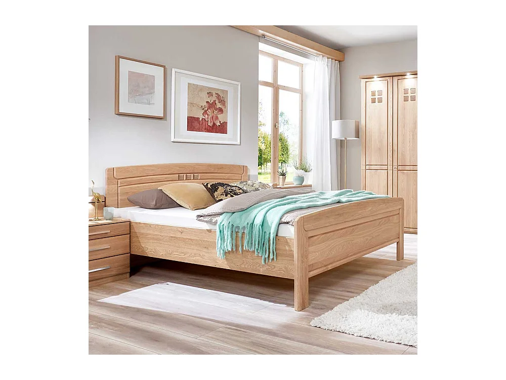 Doppelbett aus Eiche teilmassiv Made in Germany