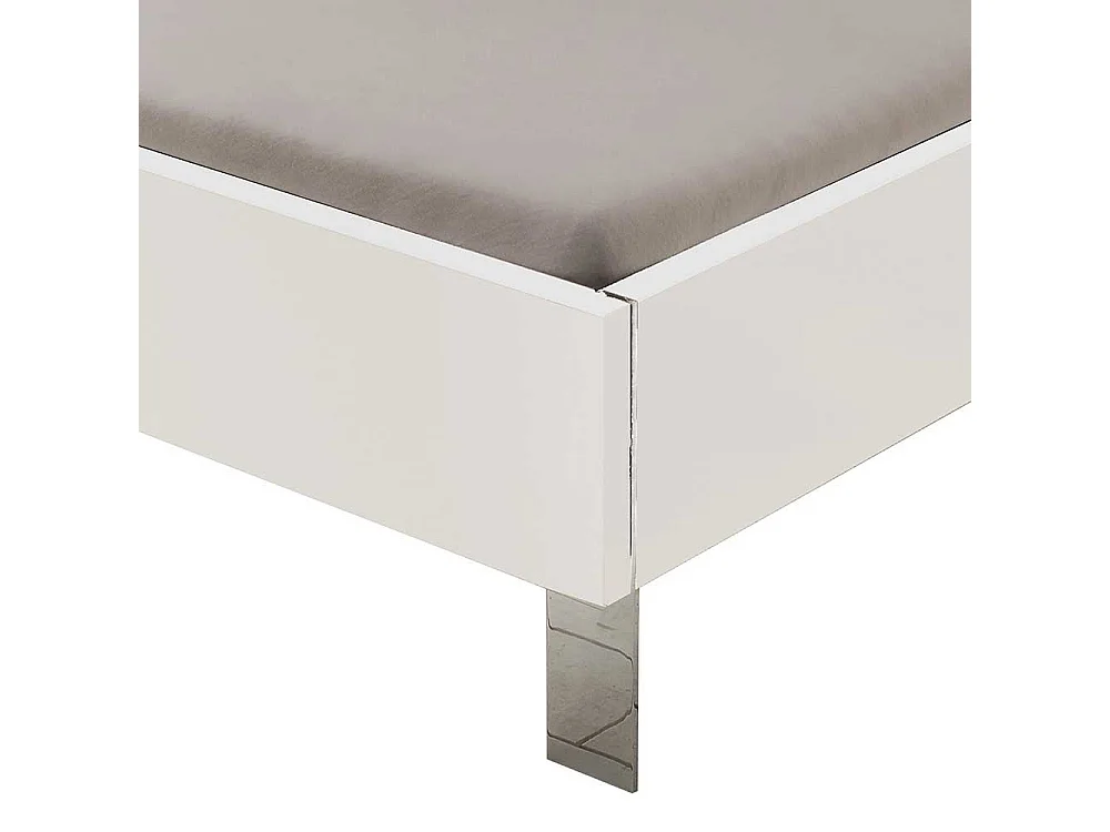 Großes Bett in modernem Design Weiß und Dunkelgrau