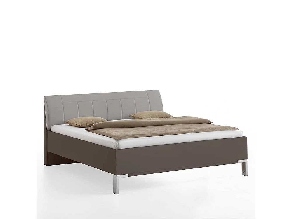 Doppelbett Bett mit Polster Kopfteil in modernem Design