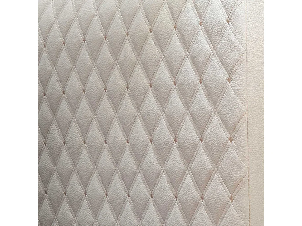 Modernes Komfortbett in Beige und Eiche Bianco Nachtkonsolen (dreiteilig)