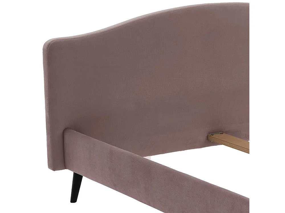 Polsterbett in Altrosa Velours modern