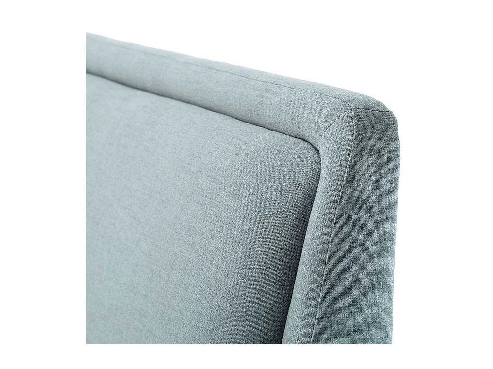 Modernes Polster Bett in Hellblau Vierfußgestell aus Holz