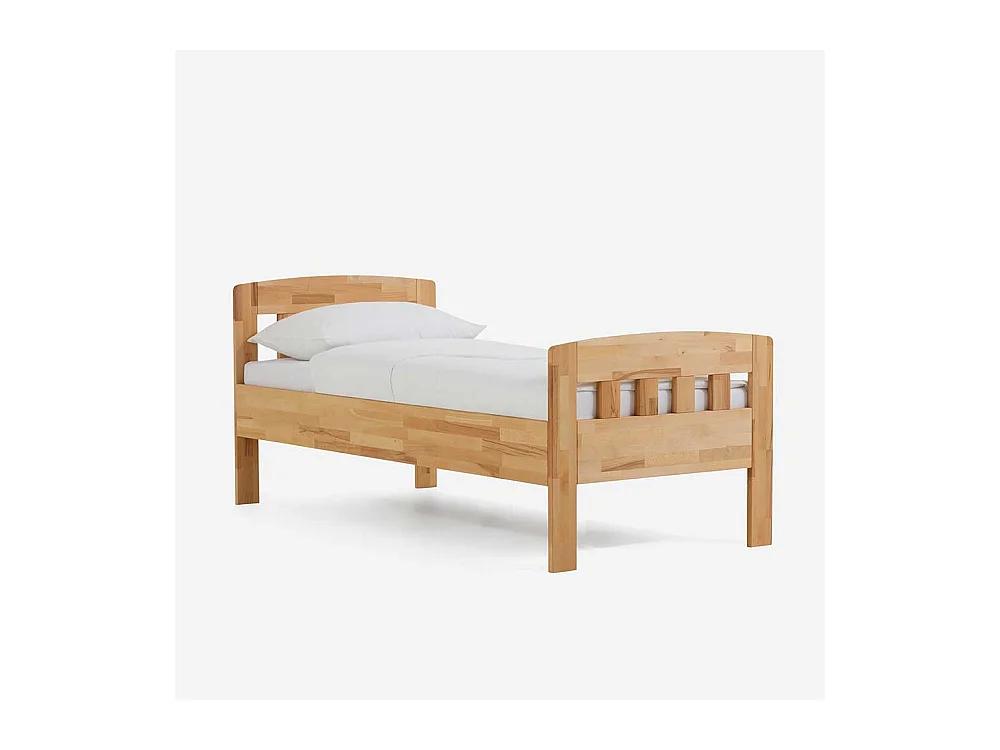 Bett mit Komforthöhe Kernbuche massiv