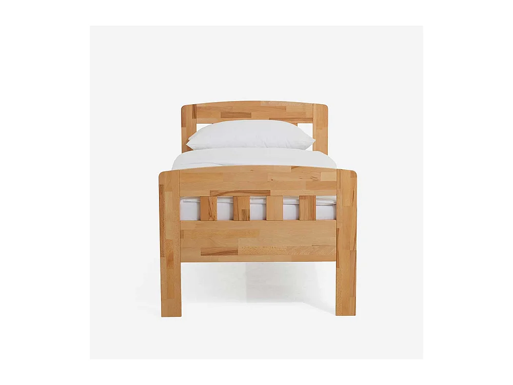 Bett mit Komforthöhe Kernbuche massiv