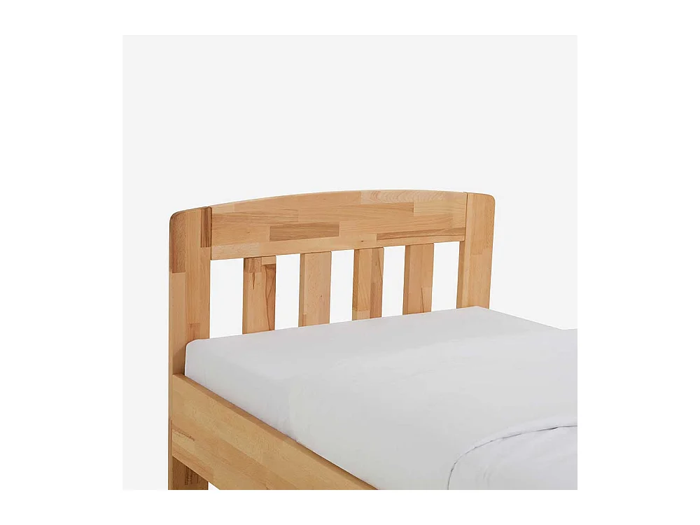 Bett mit Komforthöhe Kernbuche massiv