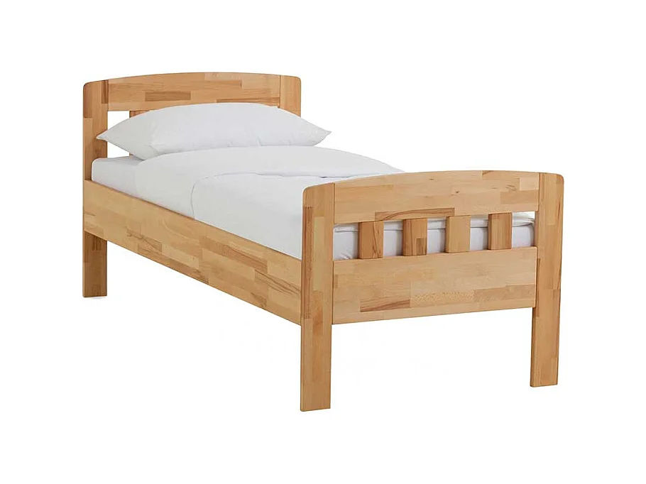 Bett mit Komforthöhe Kernbuche massiv