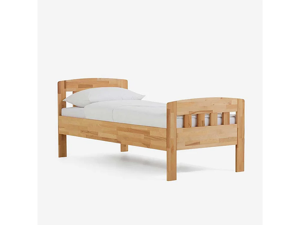 Bett mit Komforthöhe Kernbuche massiv