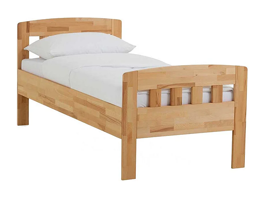 Bett mit Komforthöhe Kernbuche massiv