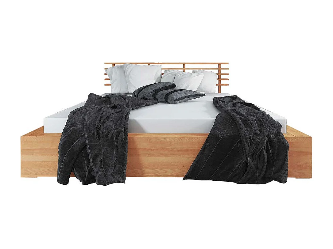 Futonbett aus Kernbuche massiv geölt modern
